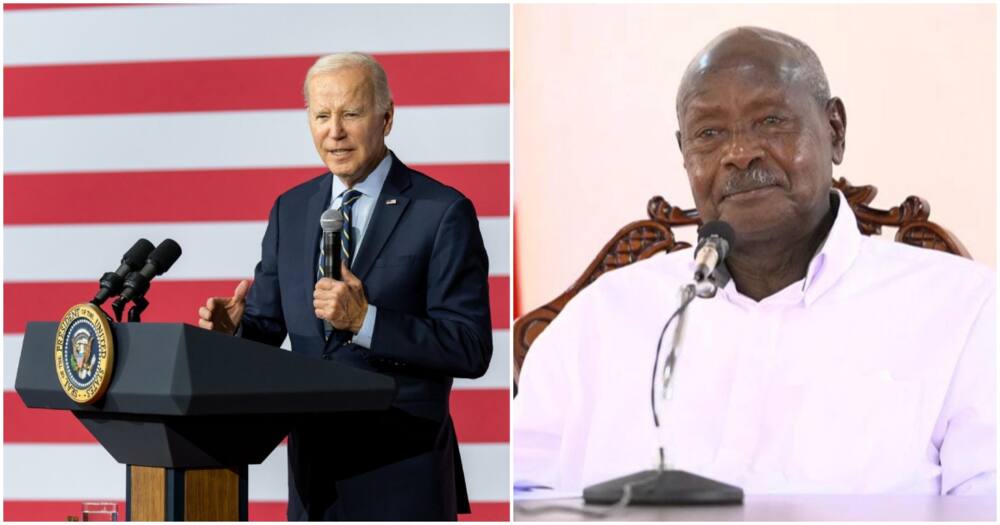 US is proposing sanctions on Uganda. Photo: Joe Biden, Yoweri Museveni.
