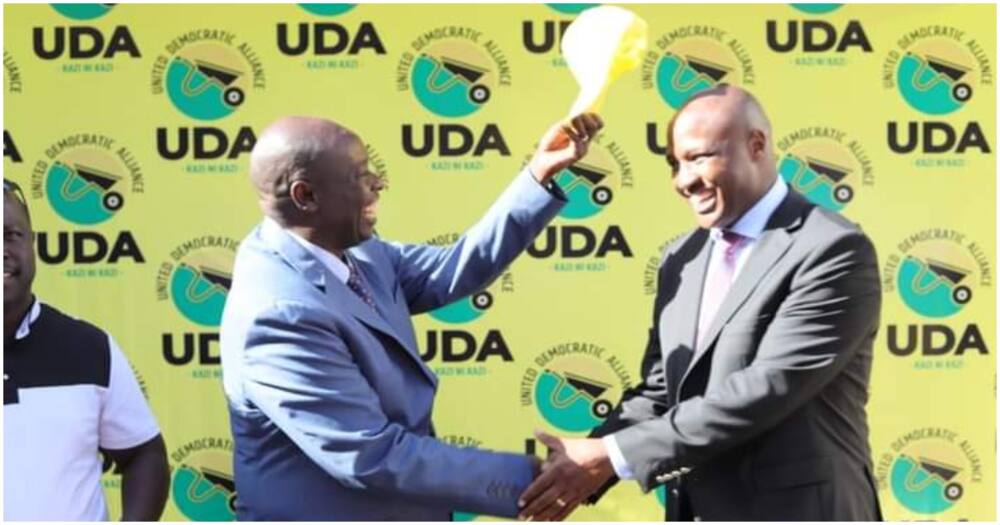 Rigathi Gachagua welcoming Alfred Keter to UDA.