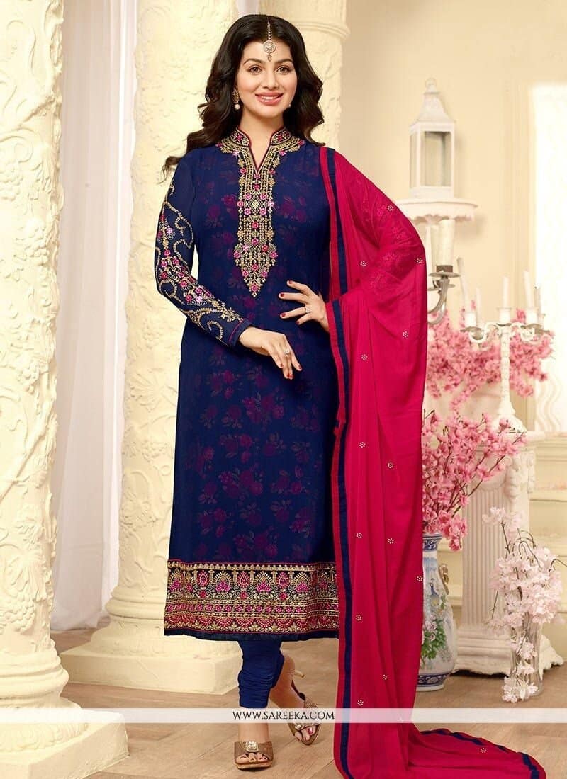 floral design churidar materials