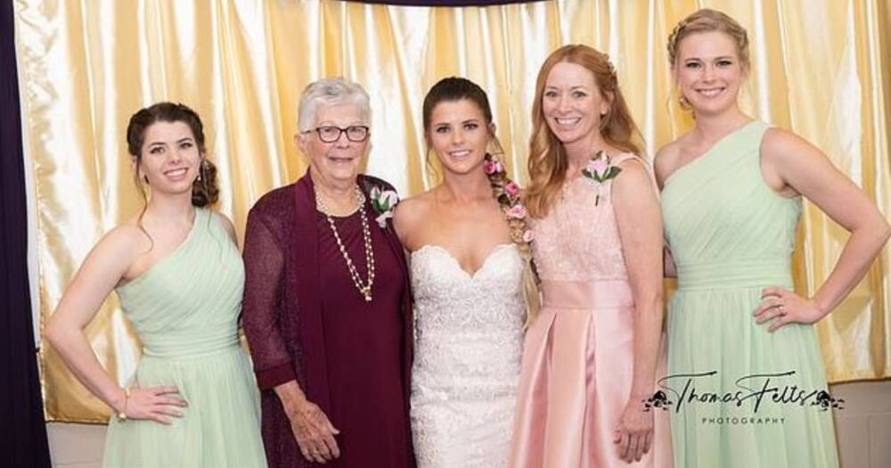 83-year-old woman serves as flower girl at granddaughters wedding (photos)