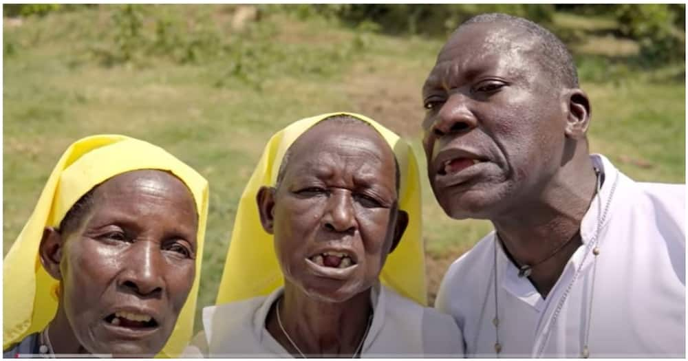 Legio Maria church followers showing their extracted lower teeth.