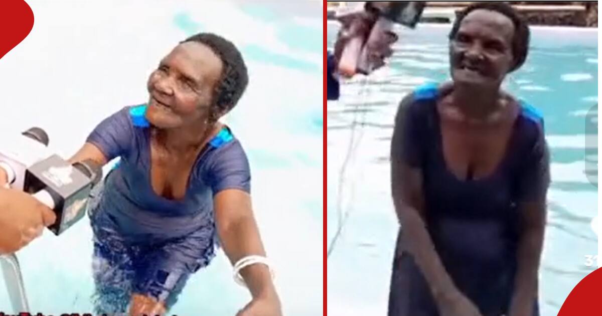 Granny shows off impressive swimming skills, urges elderly to swim to keep fit