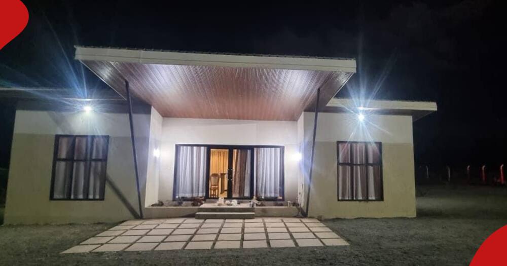 A photo of Kelvin Kiptum's house taken at night in Naiberi, Uasin Gishu county.