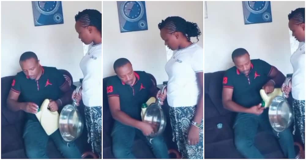 Mafuta Imepanda: Husband Rubs Cooking Oil on Pan for Wife to Cook, Hides It in Viral Skit