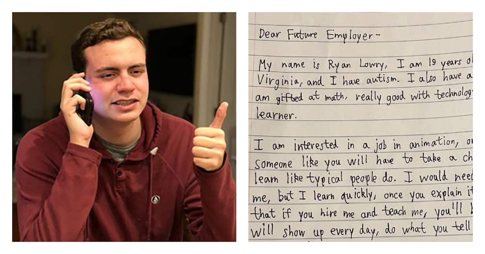 Autistic 20-year-old writes heartfelt letter for future employers: "take a chance on me"