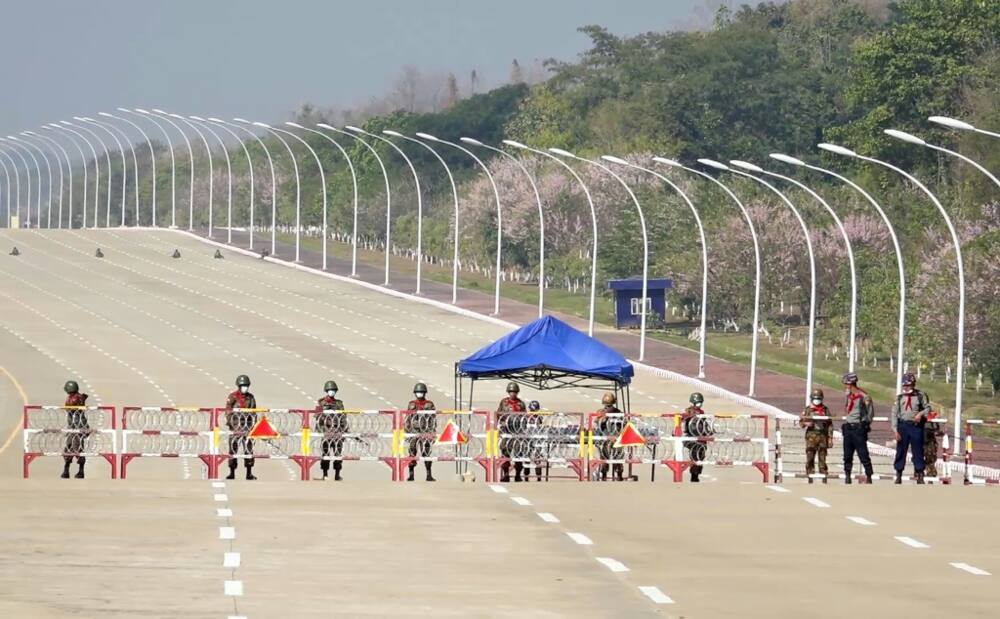 Myanmar's military blocked off the parliament as they seized power on February 1, 2021