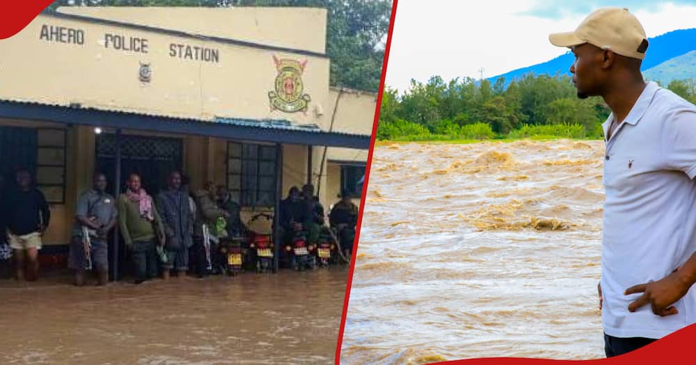 River Nyando burst its banks due to intense rainfall
