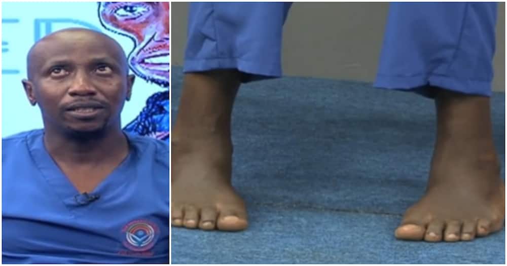 Dr Ali Kote encouraged people to walk barefoot to prevent chronic illness. Photo: NTV.