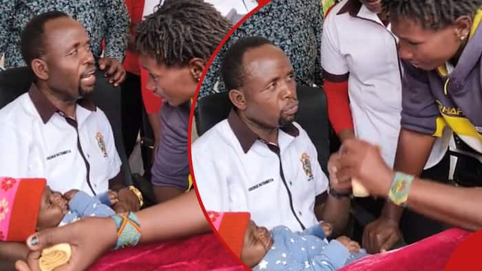 Governor Natembeya Gently Holds Baby For Slum Woman Seeking Financial Support