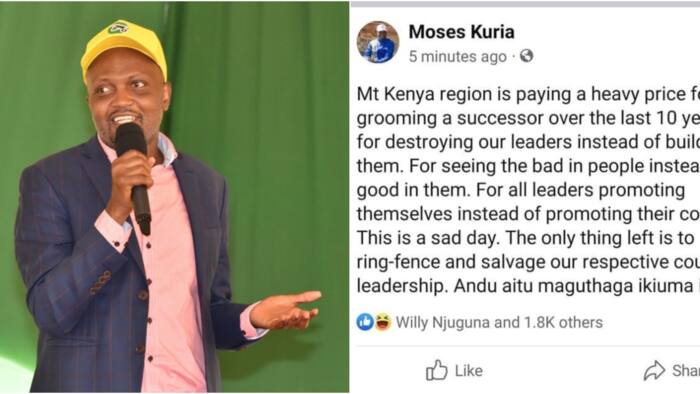 "It is a Sad Day": Moses Kuria Sasa Ahurumia Mt Kenya Kisa Utata wa Mgombea Mmenza