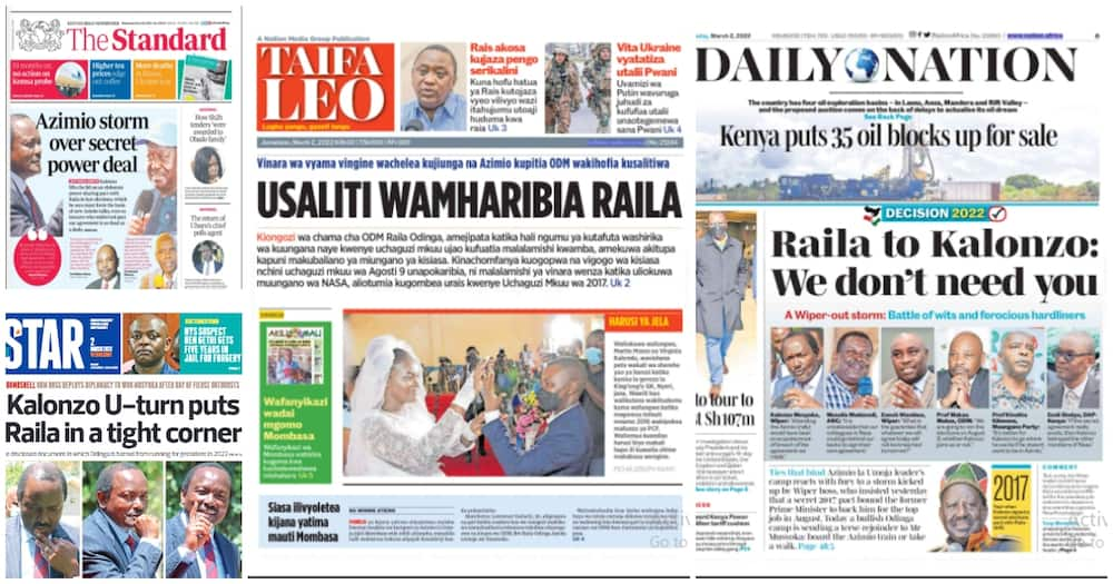 Magazeti: Raila Odinga Asema Hatishwi na Kalonzo Musyoka