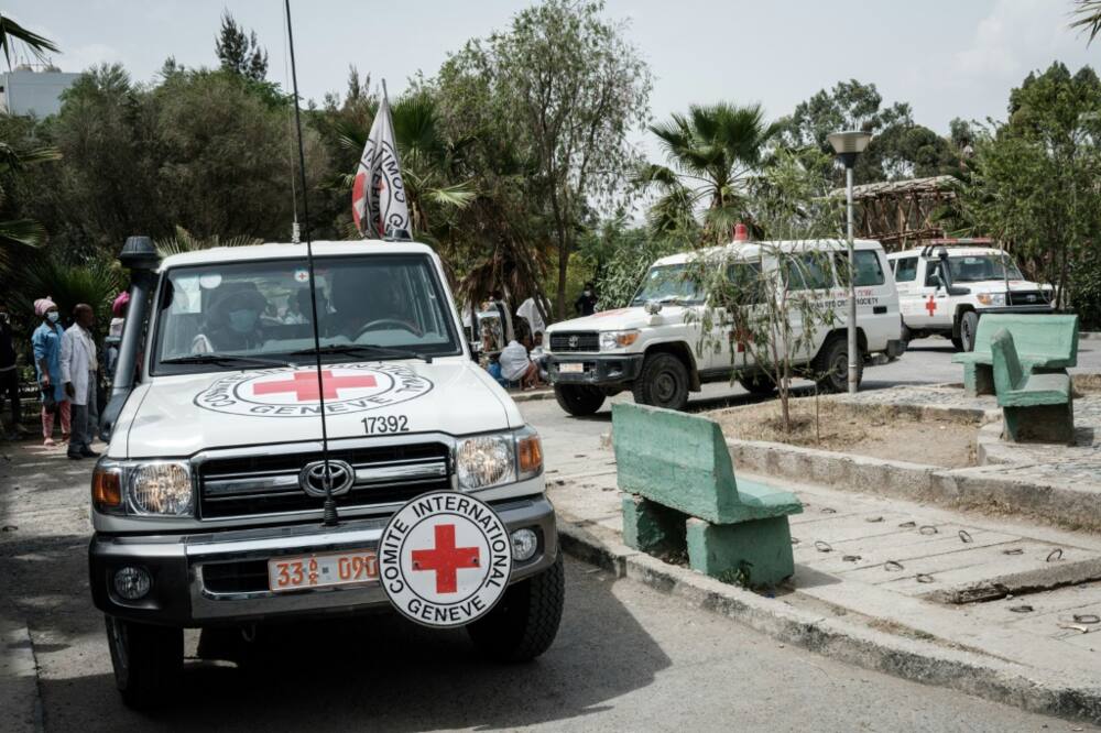 The ICRC said two trucks had arrived in Tigray with medicines, emergency supplies and first-aid kits (file picture)