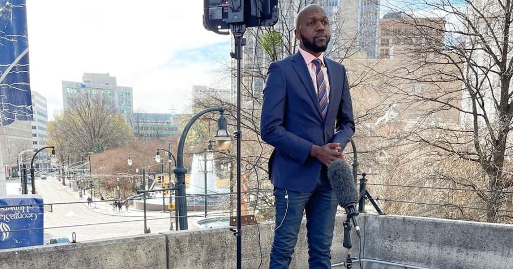 Larry Madowo Hilariously Battles with Umbrella While Presenting News: "It Tried to Embarrass Me"