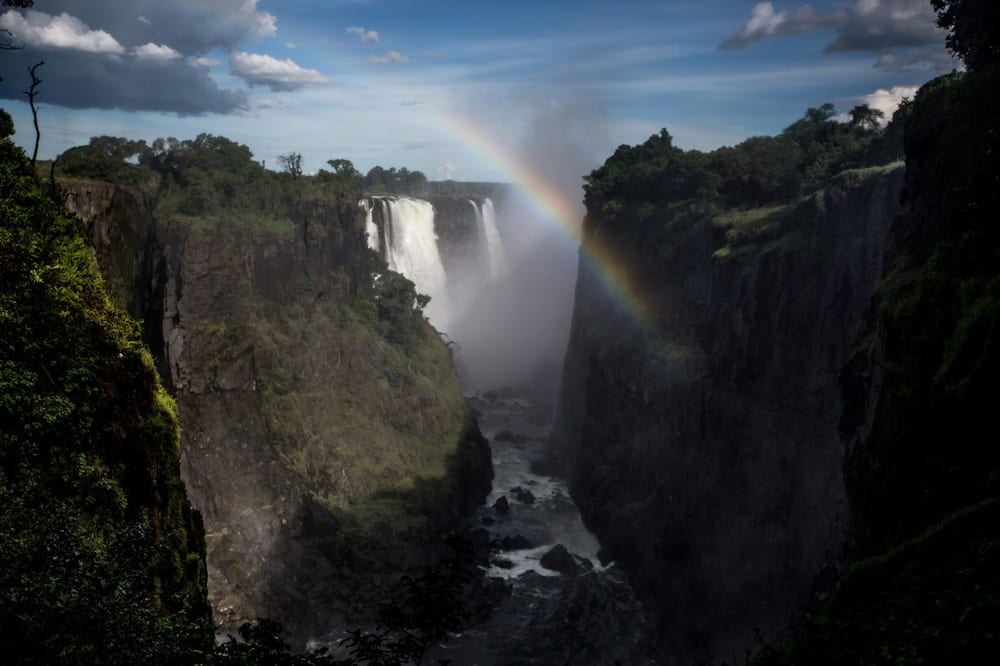 Victoria Falls on the Zambia-Zimbabwe border is one of the world's most spectacular waterfalls