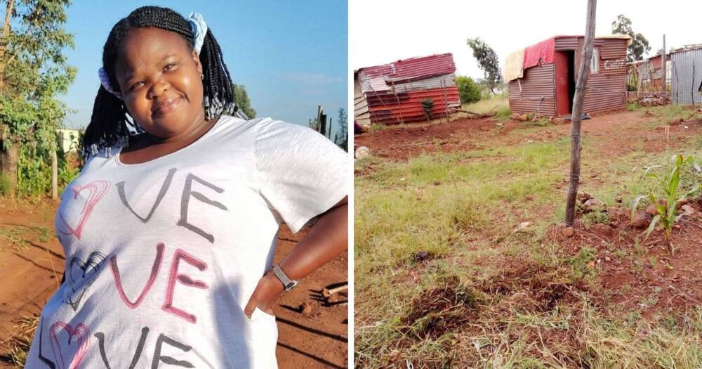 Goodness Molekoa trended for buying her own land.