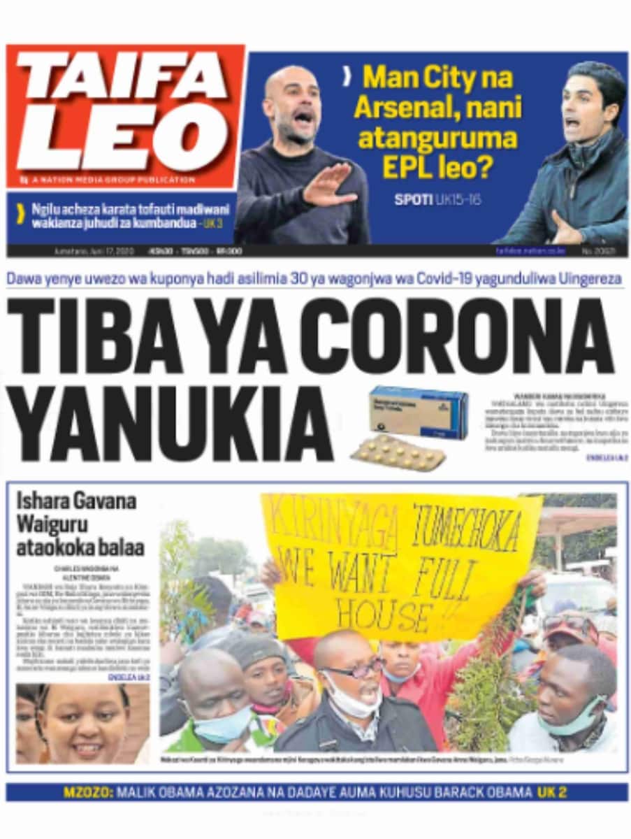 Kenyan newspapers review for June 17: Waiguru's KSh 92 million tender scam that could sink her