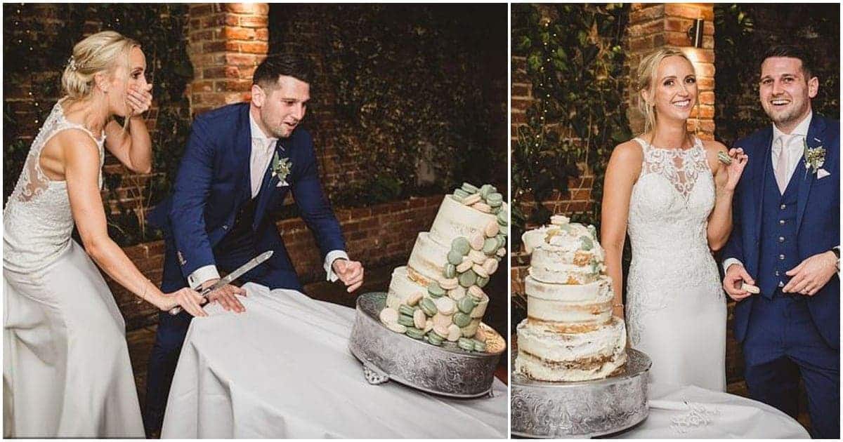 Couple watch in horror as table holding their KSh 69,000 wedding cake ...