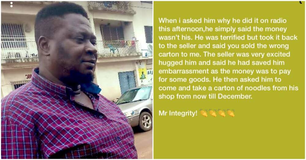 Man gets free supply of Indomie noodles for 6months after returning N1.8million he found inside a carton he bought