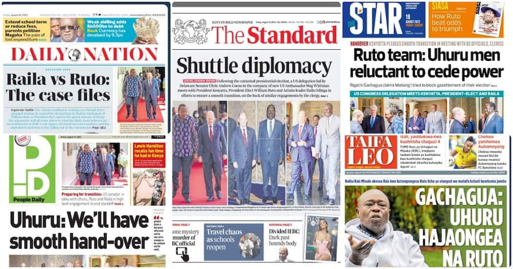Kenyan newspapers.