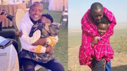 Maina Kageni Leaves Female Fans in Awe after Passionately Cradling Beloved Young Boy in Photo