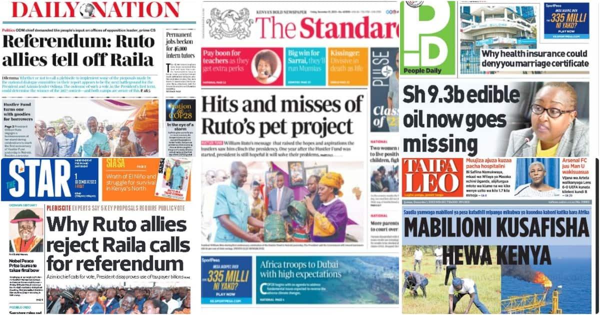 Kenyan Newspapers Review: William Ruto's Allies Reject Raila Odinga's ...