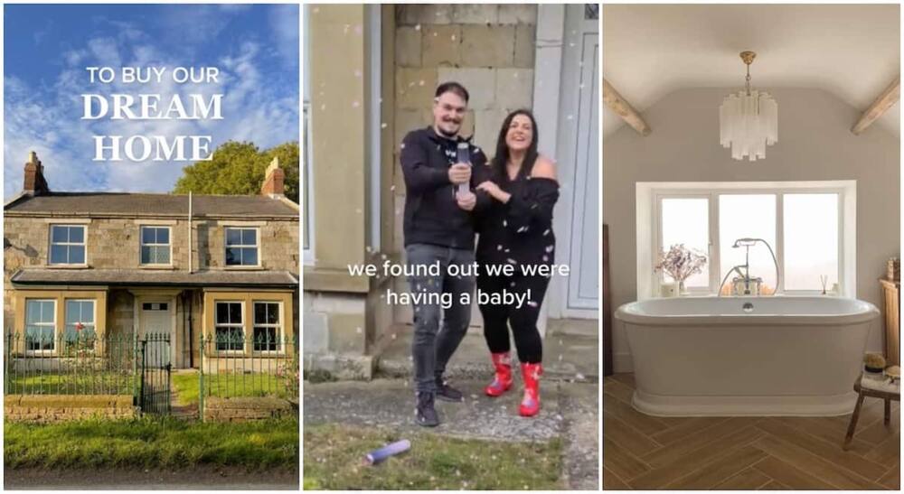 Photos of UK couple, Laura and Eddy and their renovated mansion.