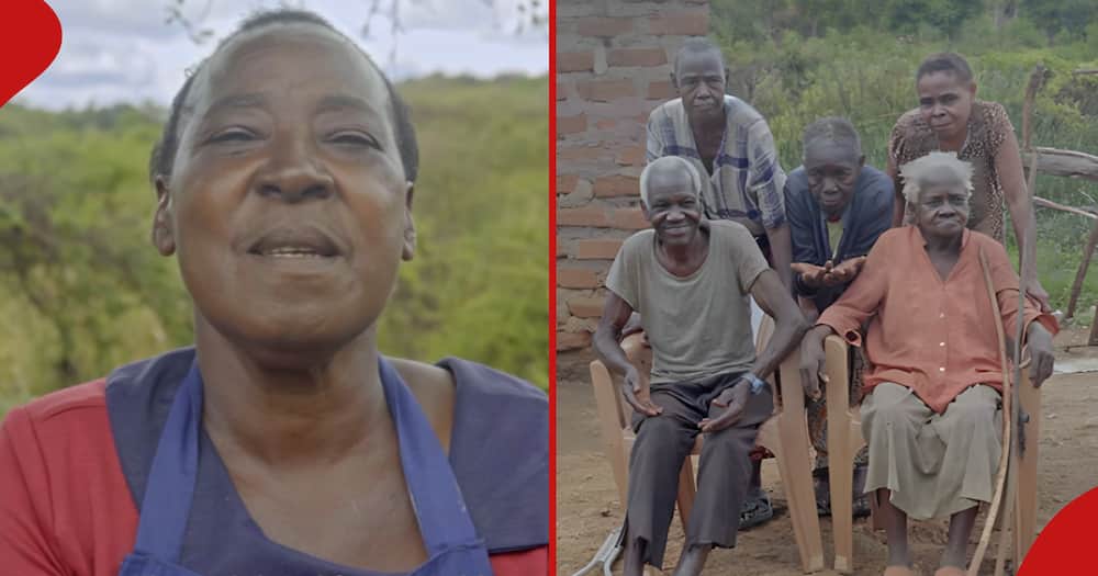 Embu woman Loise Muthoni cares for the elderly.