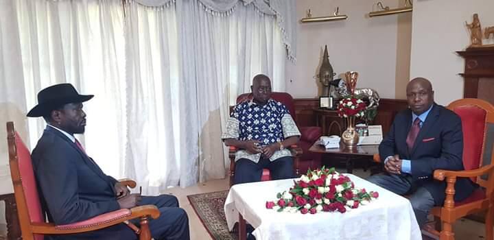 President Kiir visits ex-President Daniel Moi at Kabarak