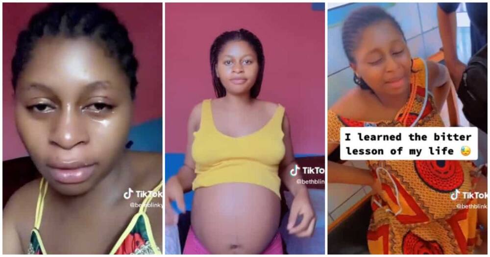 Pregnant lady, some men are wicked, she has no boyfriend