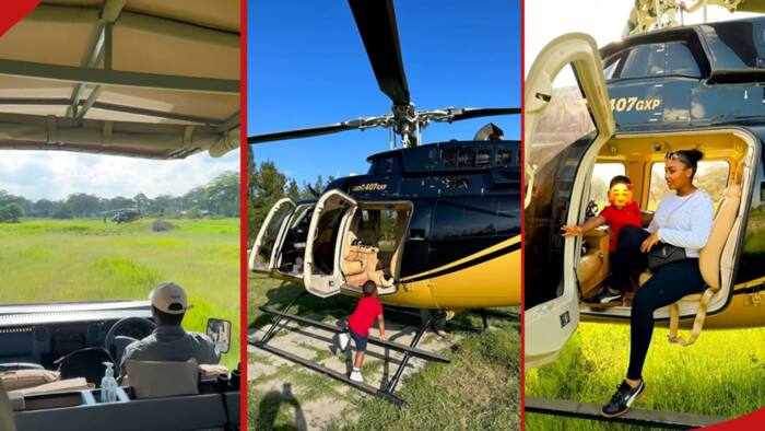 Victor Wanyama's Wife, Son Board Helicopter from Amboseli During Exquisite Holiday: "Best Memories"