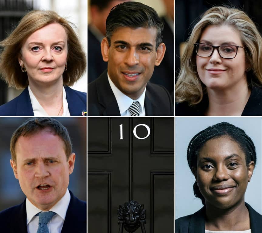 Five candidates are in the running to replace UK Prime Minister Boris Johnson