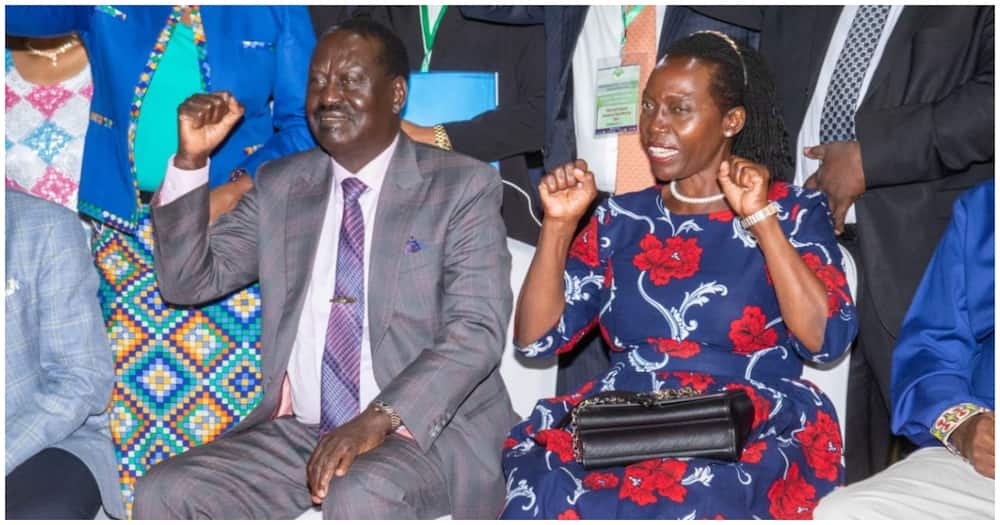 ODM leader Raila Odinga and Martha Karua after being cleared by IEBC. Photo: IEBC.