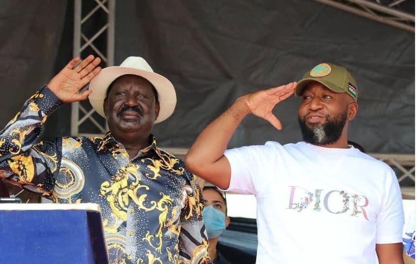 Hassan Joho and Raila Odinga.