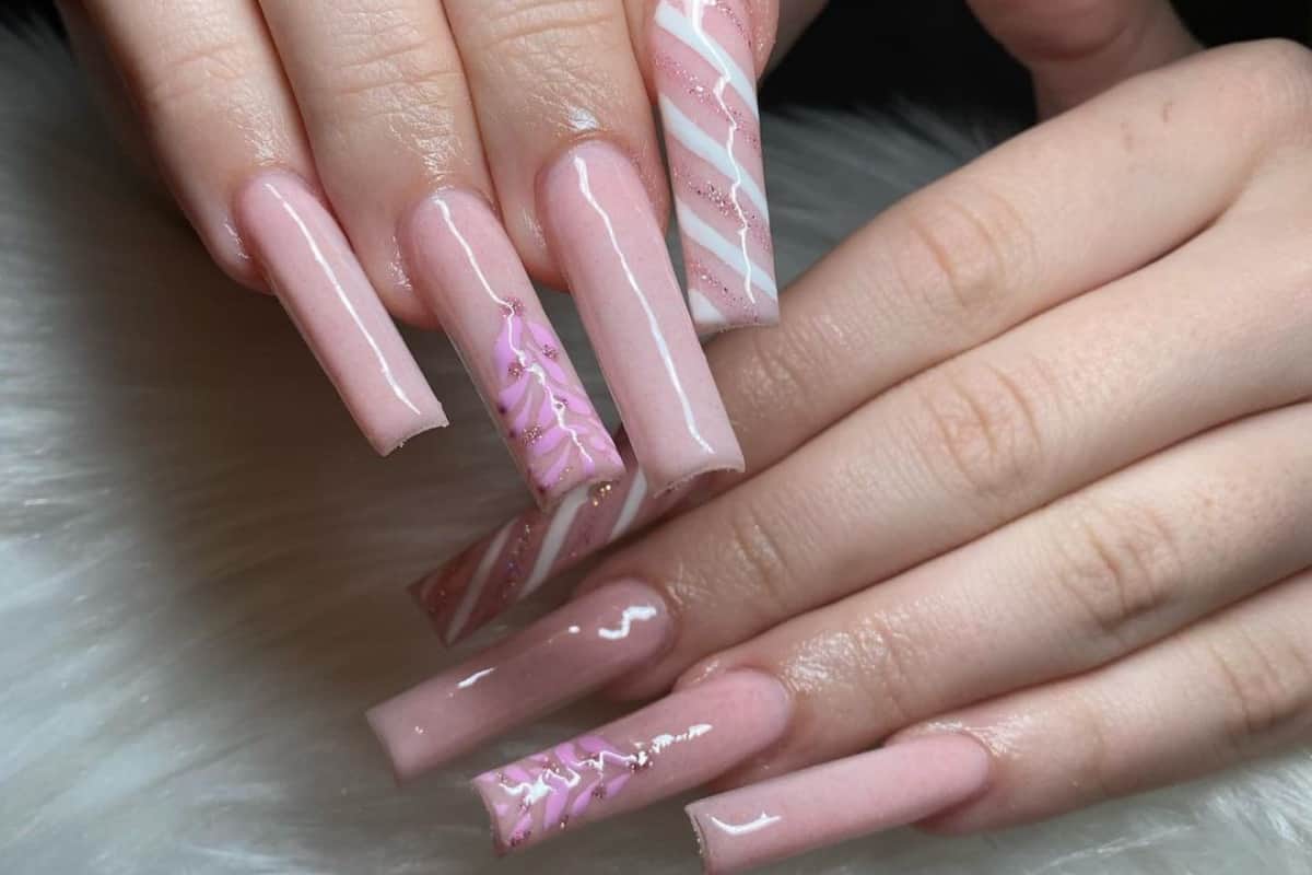 Pin by Enitan on Thee Nails | Brown acrylic nails, Tapered square nails,  Acrylic nails coffin pink