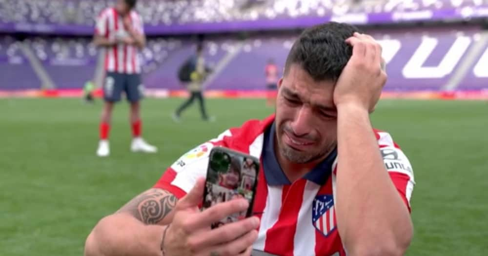 Luis Suarez in tears as he thanks Atletico Madrid for believing in him