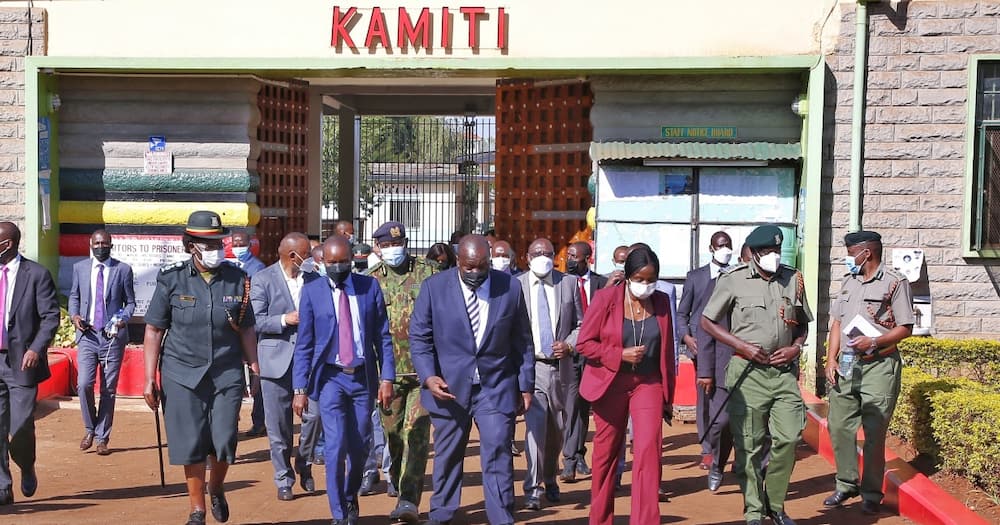 Fred Matiang'i witnessed the return of Kamiti Maximum Prison escapees.