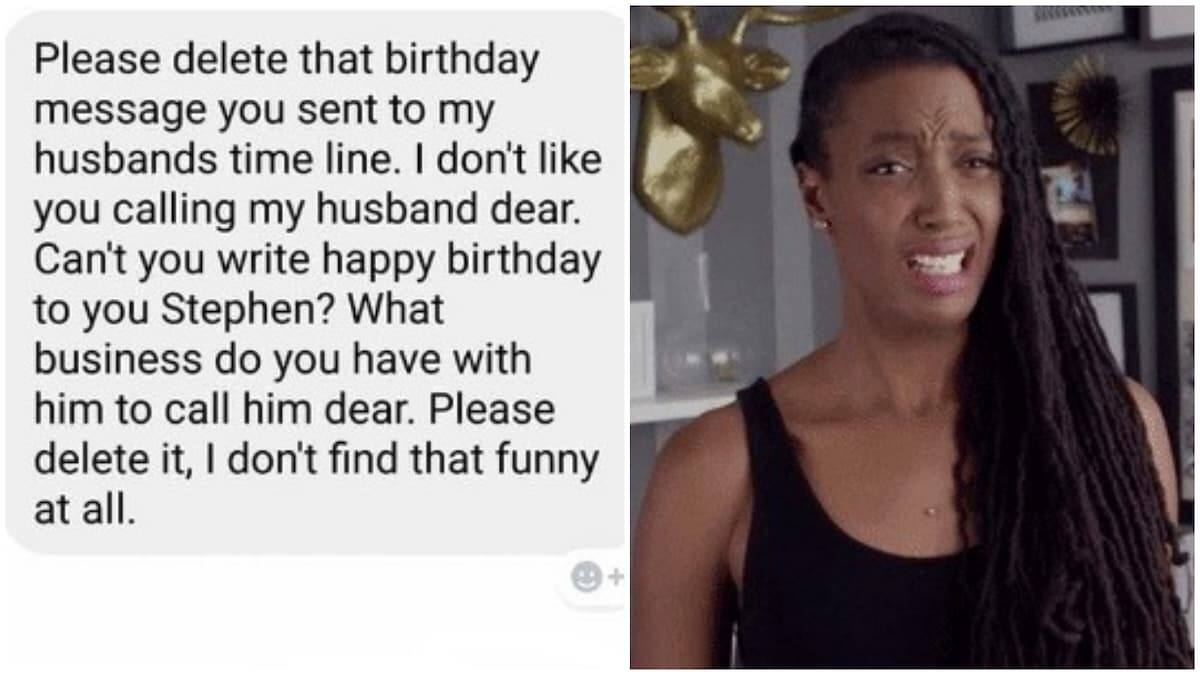 Image result for Wife confronts woman who sent suggestive birthday message to her husband