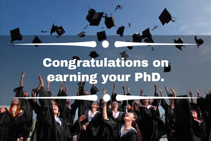 congratulations words for phd graduation