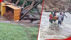 Elgeyo Marakwet: Photos of Family Walking with Kin's Coffin Through Flooded River Touches Kenyans