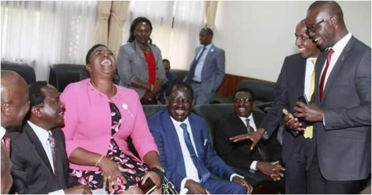 Image result for images of Aisha jumwa laughing with Raila