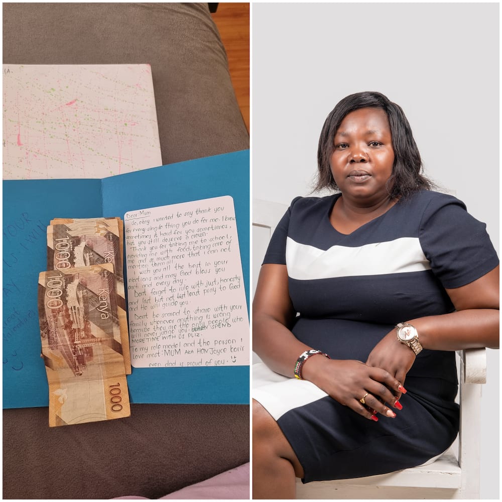 MP Joyce Korir and her daughter's gifts.