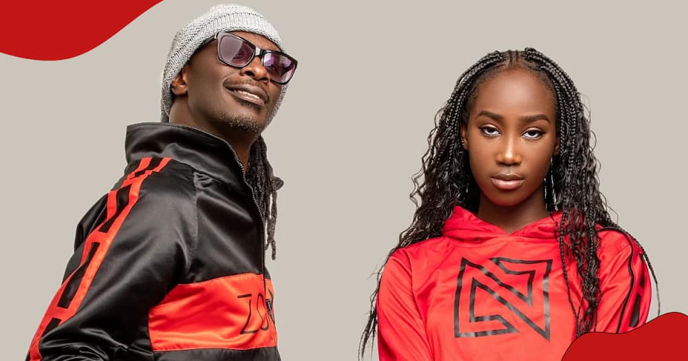 Nameless and his daughter Tumiso Mathenge at a photoshoot