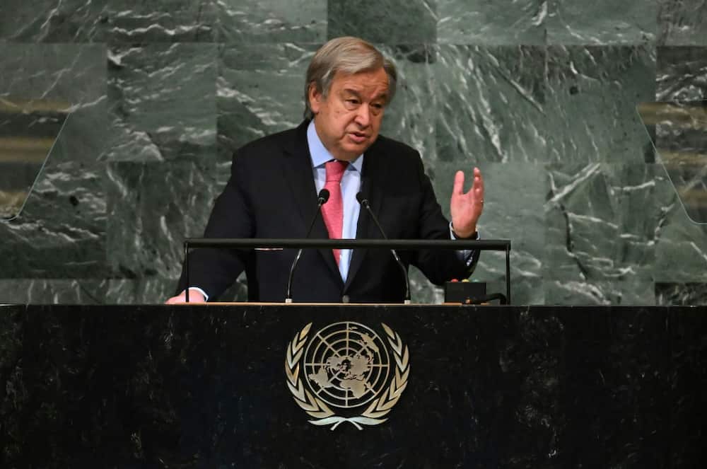 The UN General Assembly is set on October 9, 2022, to debate a resolution condemning Russia's annexation of four Ukrainian regions; Secretary-General Antonio Guterres, seen here on September 20 at the UN, has sharply denounced the Russian move
