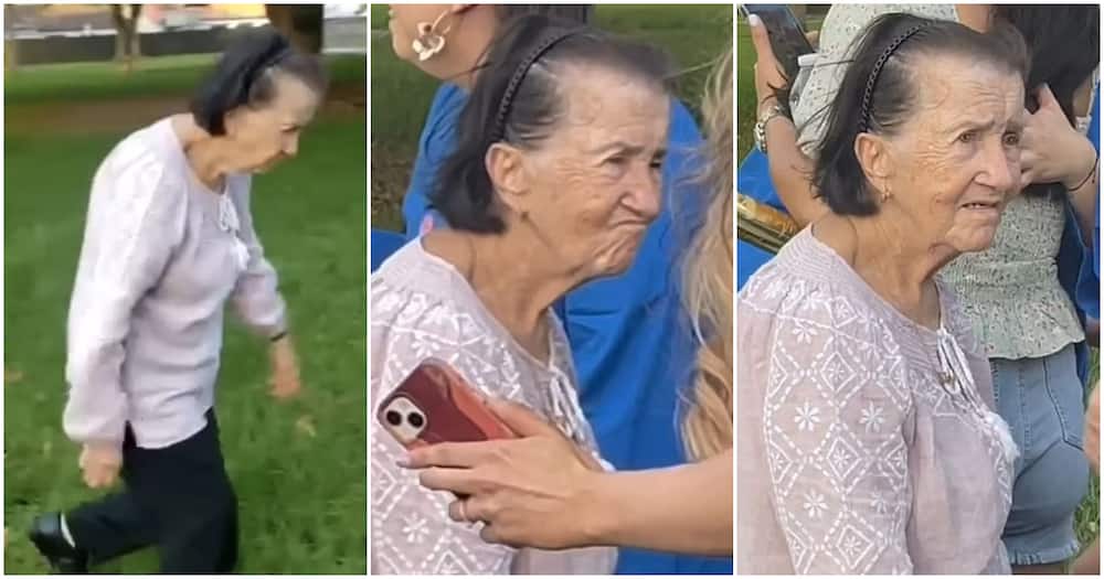 Granny Elena Diaz mad during her grandchild's gender reveal.
