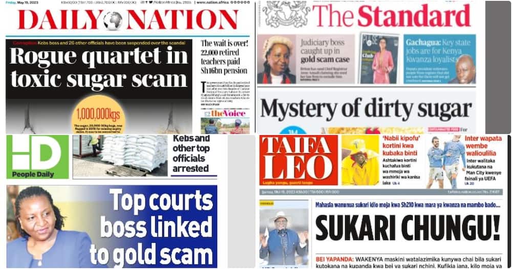 Kenyan newspapers for Friday, May 19.