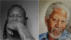 Morgan Freeman Recognises Kenyan Artist for Realistic Portrait: "Awesome Sketch”