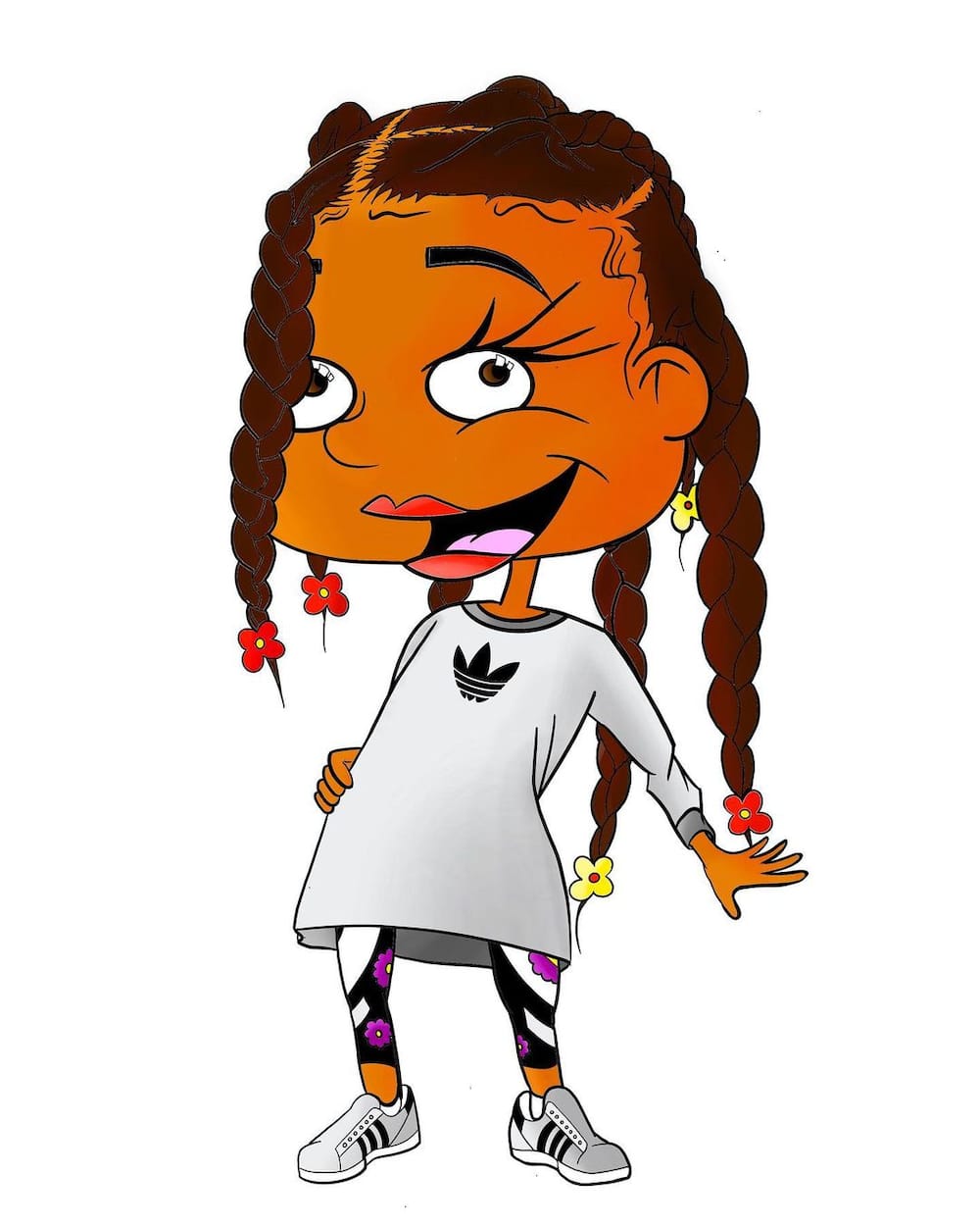 pretty black girl cartoon