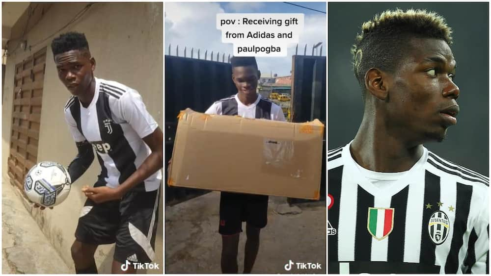 Paul Pogba and Adidas recognised the young Nigerian man.