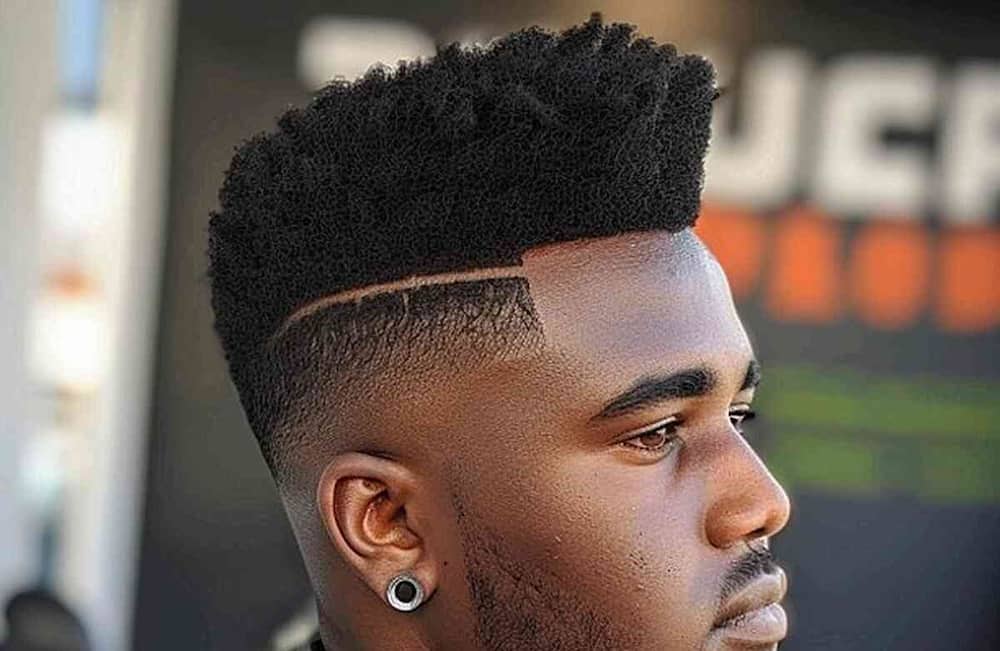 High fade haircut for men with round face