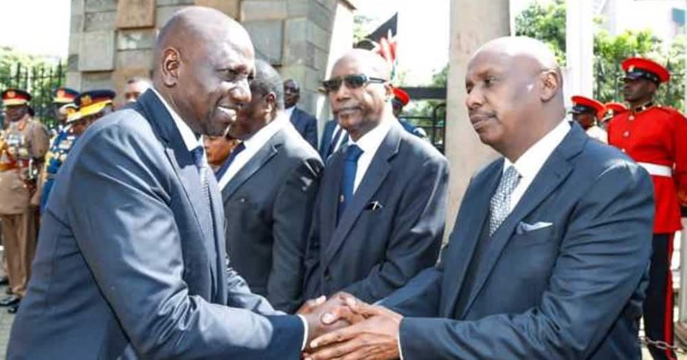 Ruto pledges KSh 1M for construction of church sponsored by Gideon Moi: "We're united"